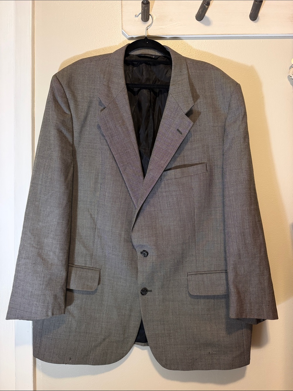 Burberrys Navy and Black Navy Wool Jacket